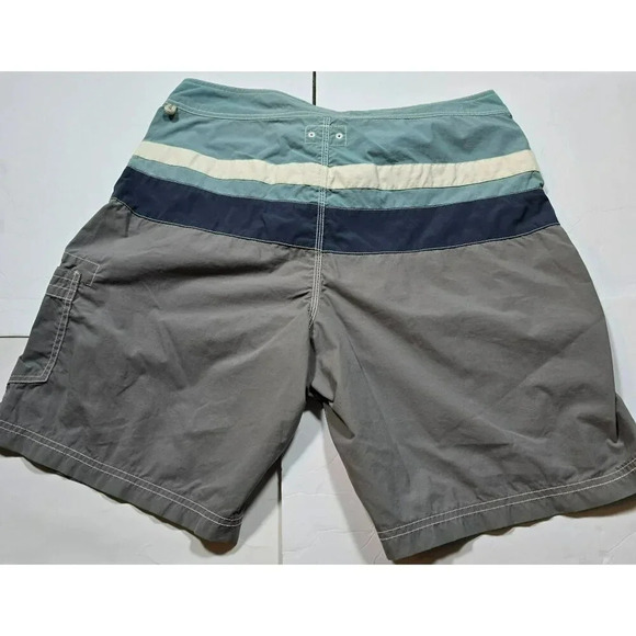 J. Crew Men's Size 35 Nylon Swim Trunks with Drawstring & Pocket - Picture 9 of 11